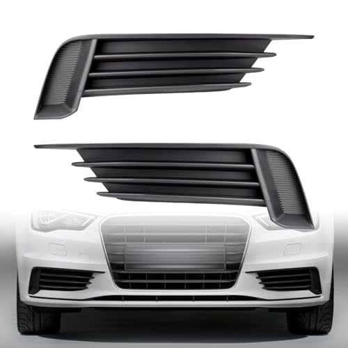 BMW 320i 2013-2015 Front Left Fog Light Cover - Black ABS Lower Bumper Insert