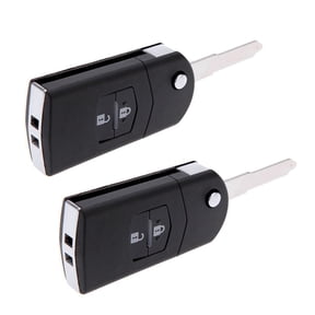 2X Black Replacement 2 Button Keyless Entry Remote Control Key Fob Clicker for 3 5 6,2 x Key Cover,Black
