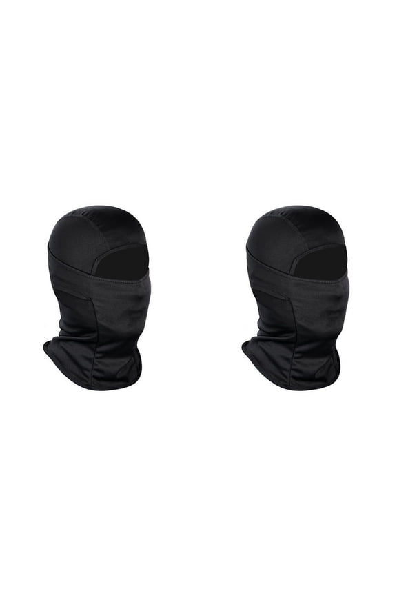 2X Black Ski Mask for Men and Women, UV Protection Mask, Suitable for Motorcycles and Snowboards,2 x outdoor mask,Black