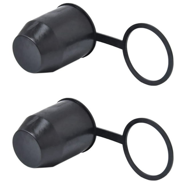 2X Black Tow Bar Push-in Type Cover Cap Car Hitch Towball Trailer Protection Cap EIG88 Suitable for RV Trailer