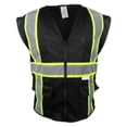 thumbnail image 1 of 2X Black Two Tones Safety Vest, ANSI/ ISEA 107-2015, 1 of 4