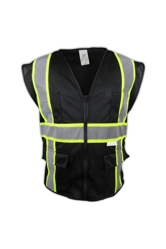 2X Black Two Tones Safety Vest, ANSI/ ISEA 107-2015