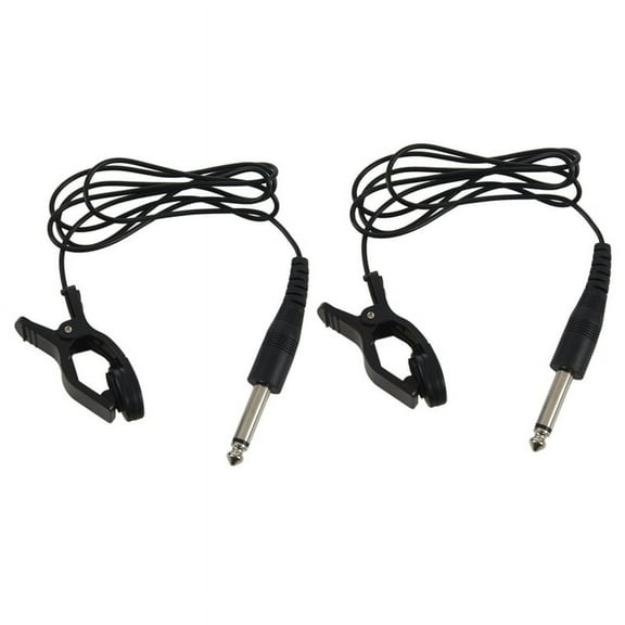 2X Black Universal Guitar Acoustic Clip on Pickup Piezo Contact Microphone