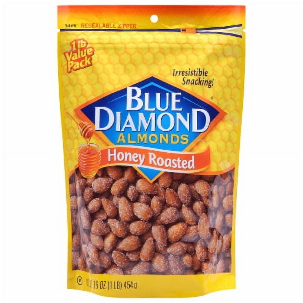 2X-Blue Diamond Honey Roasted Almonds - 16 oz