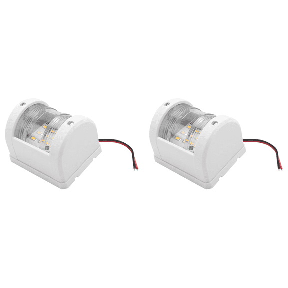 2X Boat 12V Stern Light Navigation Lights Marine LED Boat Light Sailing Lamp Waterproof Navigation Light Yacht Boat,2 x Signal Stern Navigation Light,White