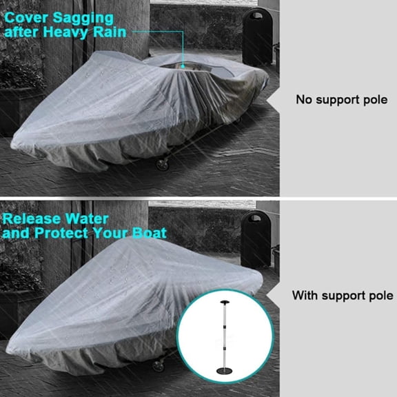 2X Boat Cover Support Pole, Telescoping Aluminum Boat Cover Support Pole,Boat Cover Support System