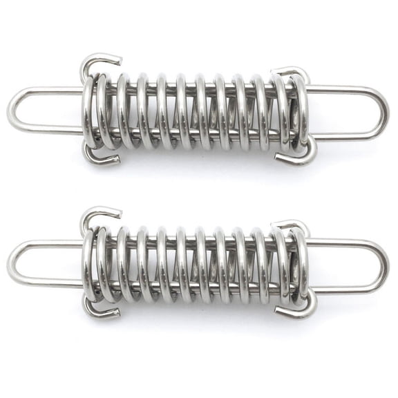 2X Boat Dock Line Mooring Spring Small Marine Deck Yacht Accessories Stainless Steel Ship Watercraft Buffer,2 x Boat Dock Line Spring buffer,Silver