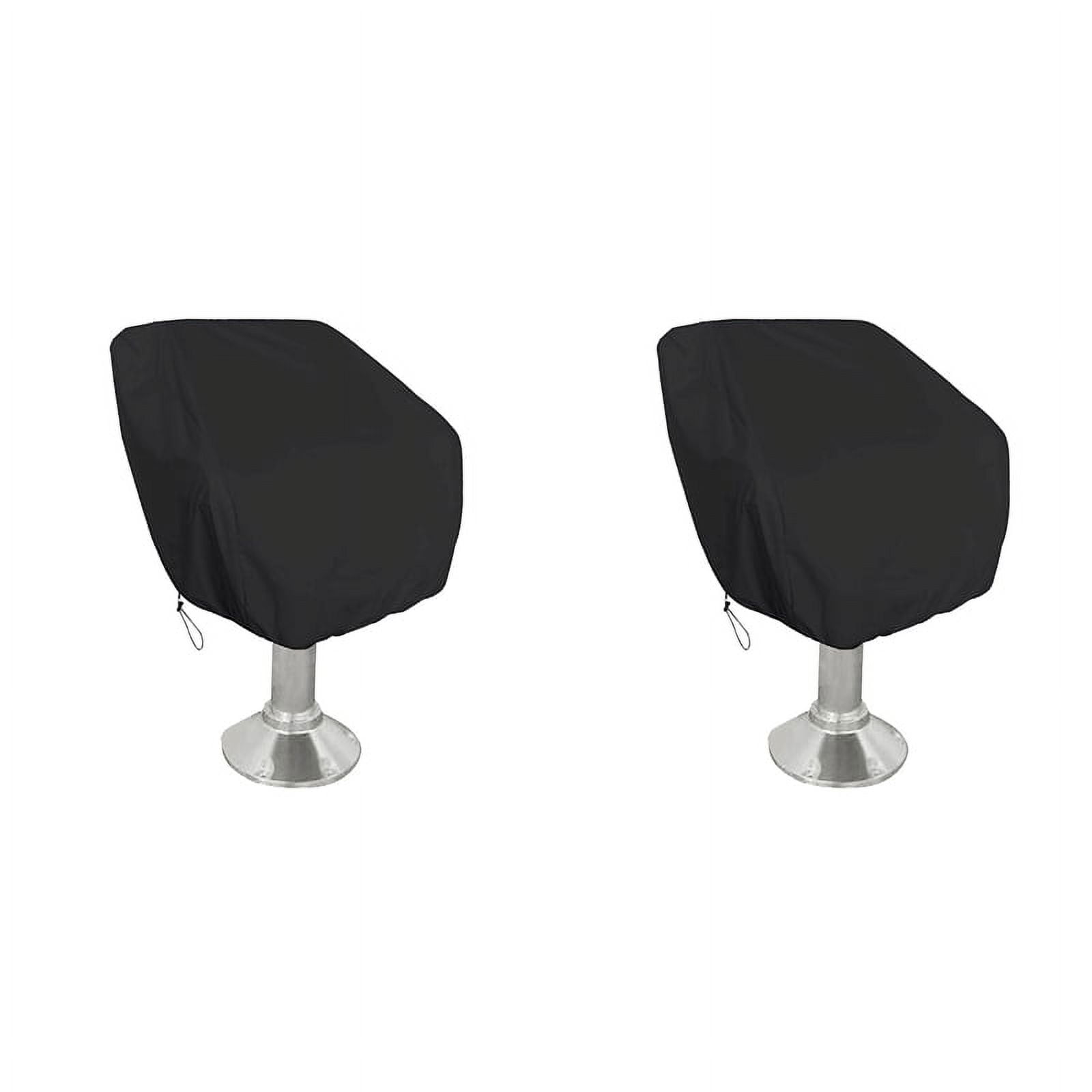 2X Boat Seat Cover Waterproof 420D Oxford Cloth ,Yacht Seat Protector,Sun Protection Dustproof Pontoon Chair Cover