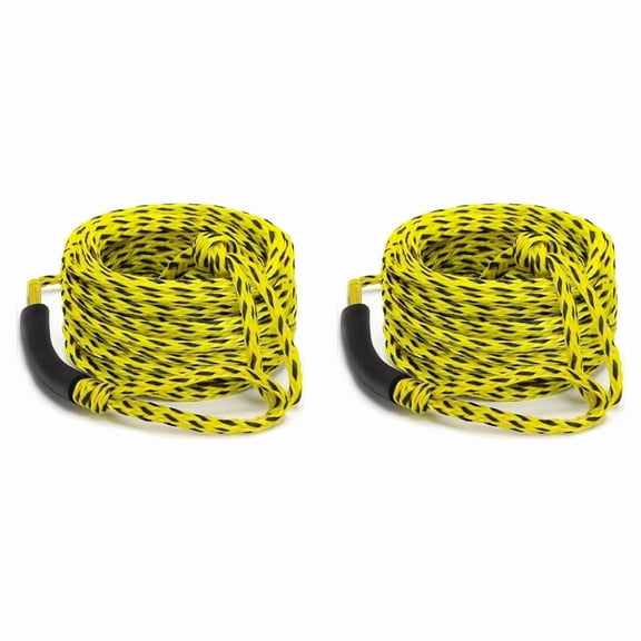 2X Boat Tow Rope , 60FT 3K 1-3 Riders Tube Boating Ropes Heavy Duty Ski Rope for Ski Float Water Skiing