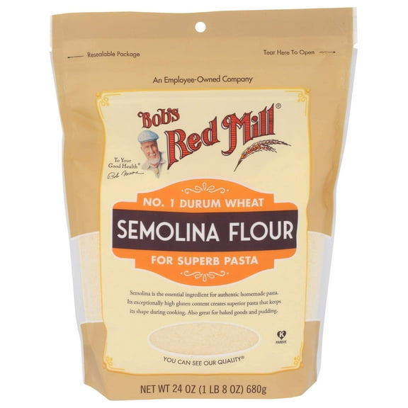 2X - Bob,S Red Mill Semolina Pasta Flour, 24 Oz (Pack Of 1)