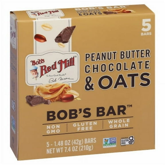 2X - Bob's Red Mill Gluten Free Peanut Butter Chocolate & Oats Bob's Bar