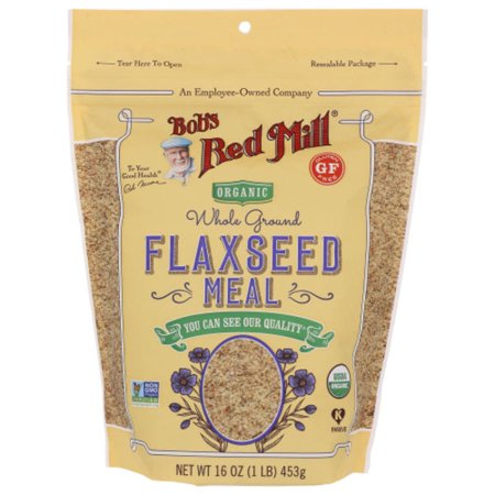 2X - Bob's Red Mill Organic Whole Ground Flaxseed Meal 16 oz Package May Vary