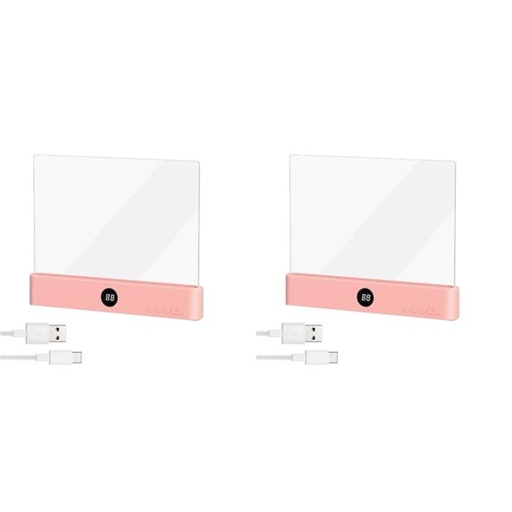 2X Book Light, Rechargeable Clear LED Flat Reading Light with 3 Colors ...