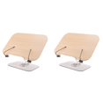 thumbnail image 1 of 2X Book Stand for Reading, Adjustable Bracket with 360° Rotating Base & Page Clips, Foldable Desktop, 1 of 7