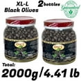 thumbnail image 1 of 2X Bottles XL-L Whole Natural Black Olives Turkish Imported TOTAL 4.41 lb / 2kg, 1 of 4