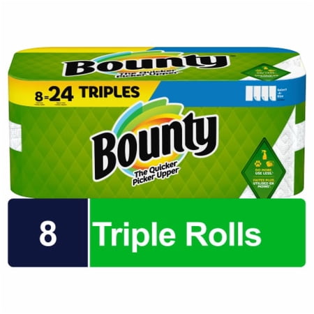 Bounty Select-A-Size Paper Towels Triple Rolls 8 rolls - Pack of 2