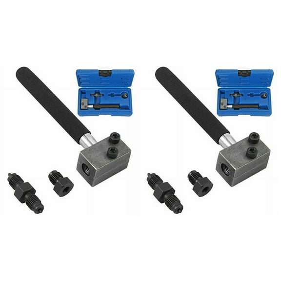 2X Brake Line Flaring Tool Automotive Brake Line Double Flaring Tool 4.75Mm F Flaring Tool Brake Tube Reamer,2set x Brake Pipe Flaring Tool,Black