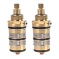 2X Brass Bath Shower Thermostatic Cartridge&Handle for Mixing Valve