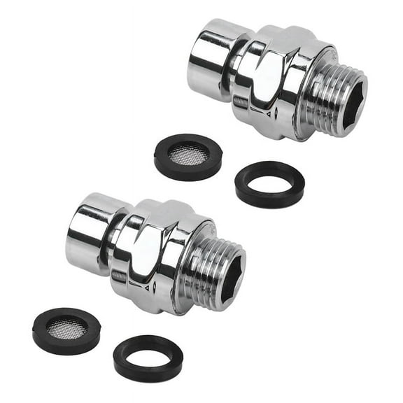 2X Brass Chrome Joint Shower Arm Angle Adjustable Swivel Adapter