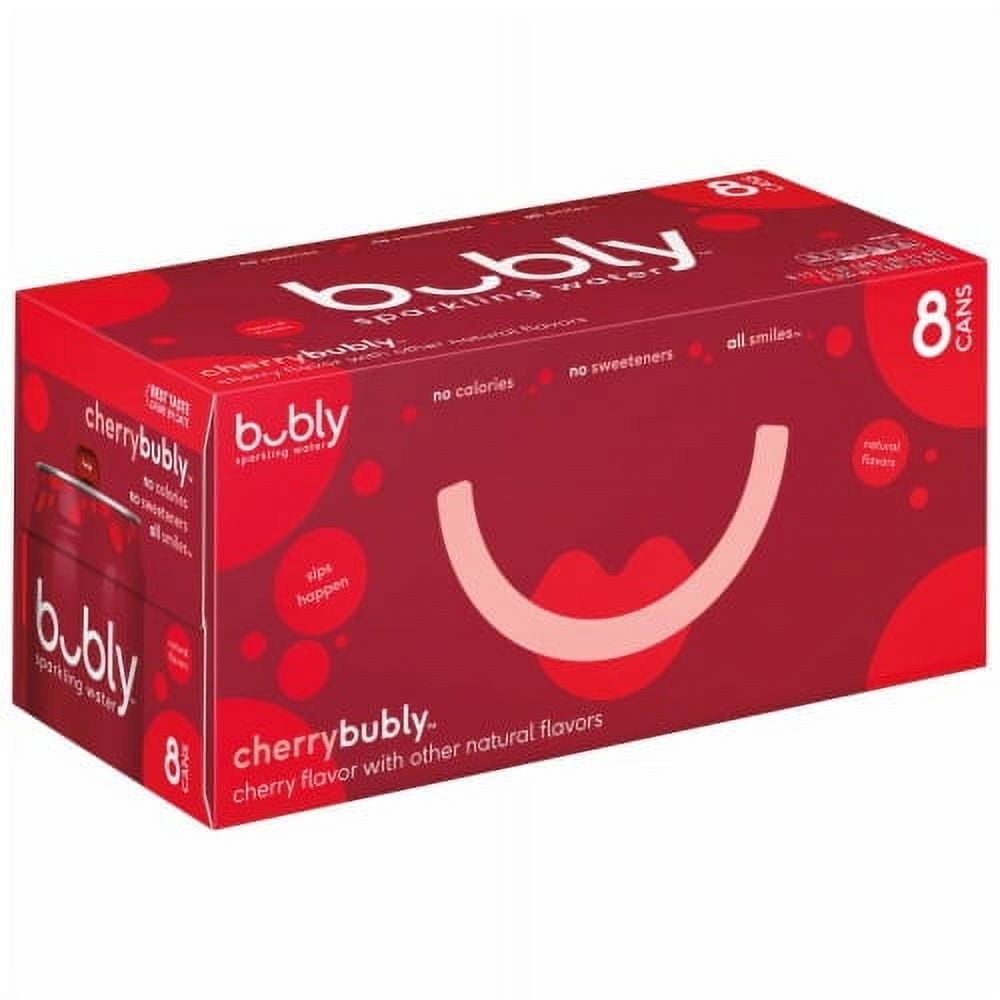 2X-Bubly Cherry Flavored Sparkling Water Cans - 12 fl oz - 8 pk