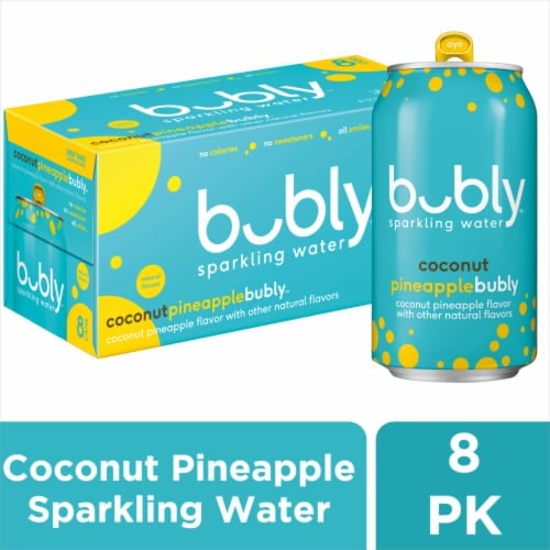 2X-Bubly Coconut Pineapple Flavored Sparkling Water Cans - 12 fl oz - 8 pk