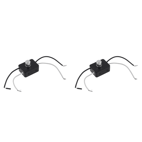 2X Built-in Dimmer Switch Combo Kit 120V Rotary Canopy Dimmer Switch Replacement for Table Lamps / Floor Lights