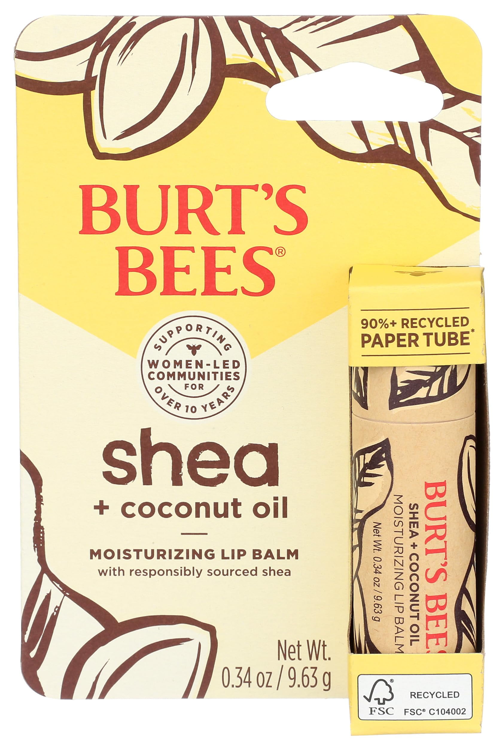 BURT'S BEES Lip Balm Shea + Cocount Oil (0.34oz)