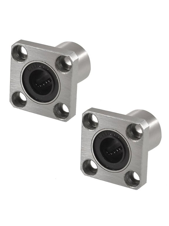 2X Bushings Square Flanged Long Linear Bearing 12mm x 21mm x 30mm