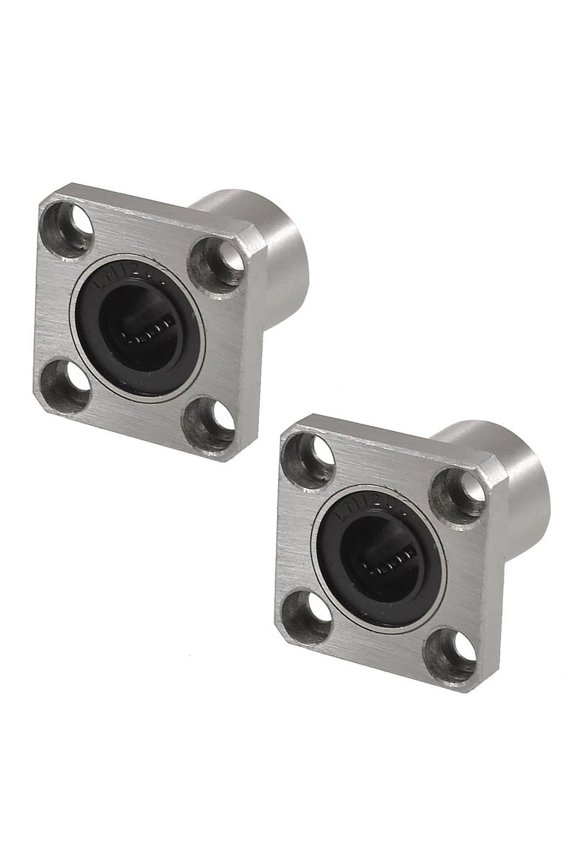 2X Bushings Square Flanged Long Linear Bearing 12mm x 21mm x 30mm