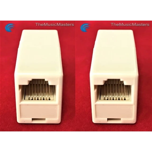 2X CAT5 Network Cable Cord Wire RJ-45 COUPLER Splice Extension Connector VWLTW