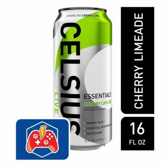 2X - CELSIUS ESSENTIALS Sparkling Cherry Limeade Energy Drink Can