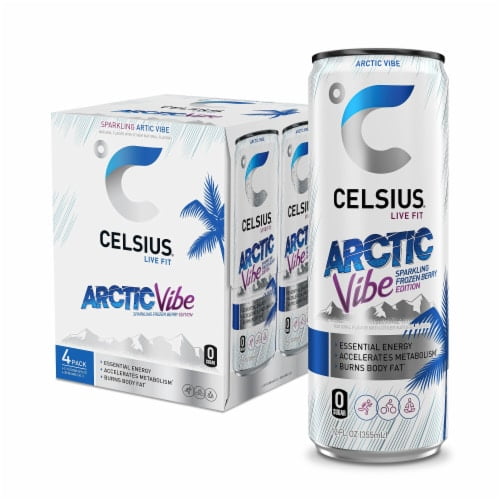 2X-CELSIUS Sparkling Arctic Vibe Energy Drink - 12 fl oz - 4 cans