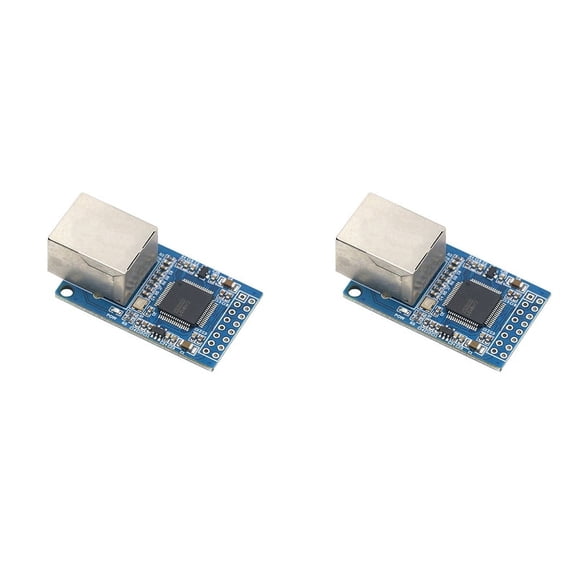 2X CH9121 Serial Port to Ethernet Network Module Chip TTL Transmission Industrial Microcontroller STM32 IP 51,2 x CH9121 Serial Port to Ethernet Network Module,Blue&Silver
