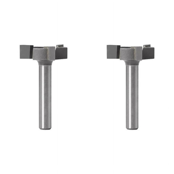 2X CNC Spoilboard Surfacing Milling Cutter Router Bit 1/4 Inch Carbide Tipped Engraving Carving Cutting Tools