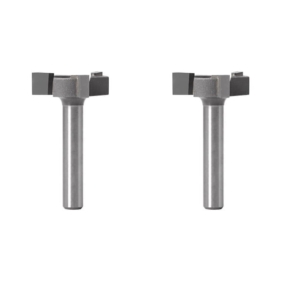 2X CNC Spoilboard Surfacing Milling Cutter Router Bit 1/4 Inch Shank Carbide Tipped Engraving Carving Cutting Tools