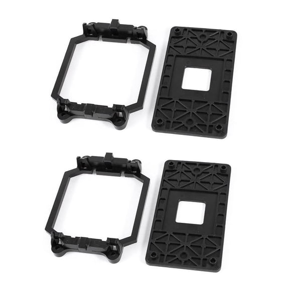 2X CPU Fan Base Black Plastic for AM2 AM3 Socket