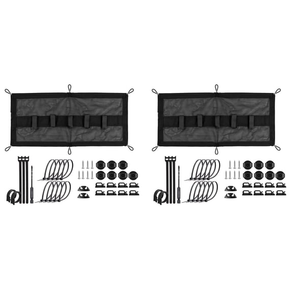 2X Cable Management Net - Under Desk Wire Management - Flexible Under Desk Cable Management Tray B
