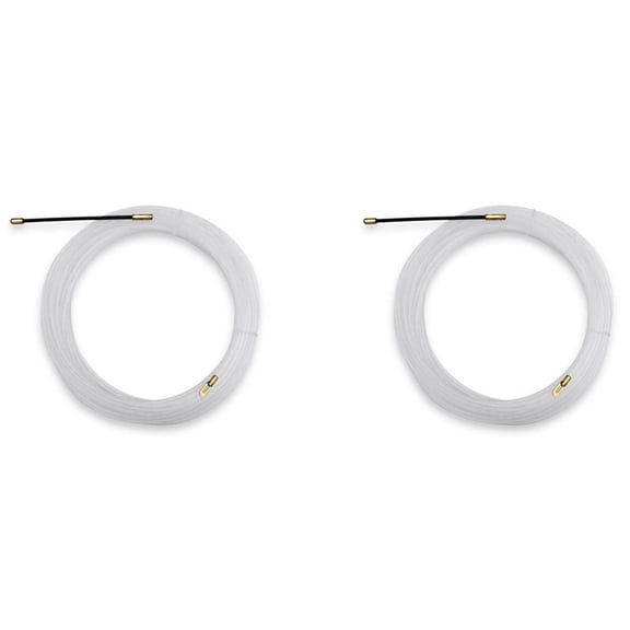 2X Cable Puller Threader-Wire Pulling Tool Traction Rope Tool for Electrician 3mmX5M,2 x Threader,White