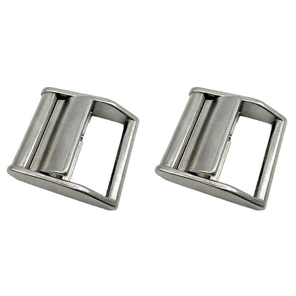 2X Cam Buckle Ratchet Tie Down Strap or Webbing Cargo Lashing Luggage Bag Belt Metal Buckle,38mm 304 Stainless Steel
