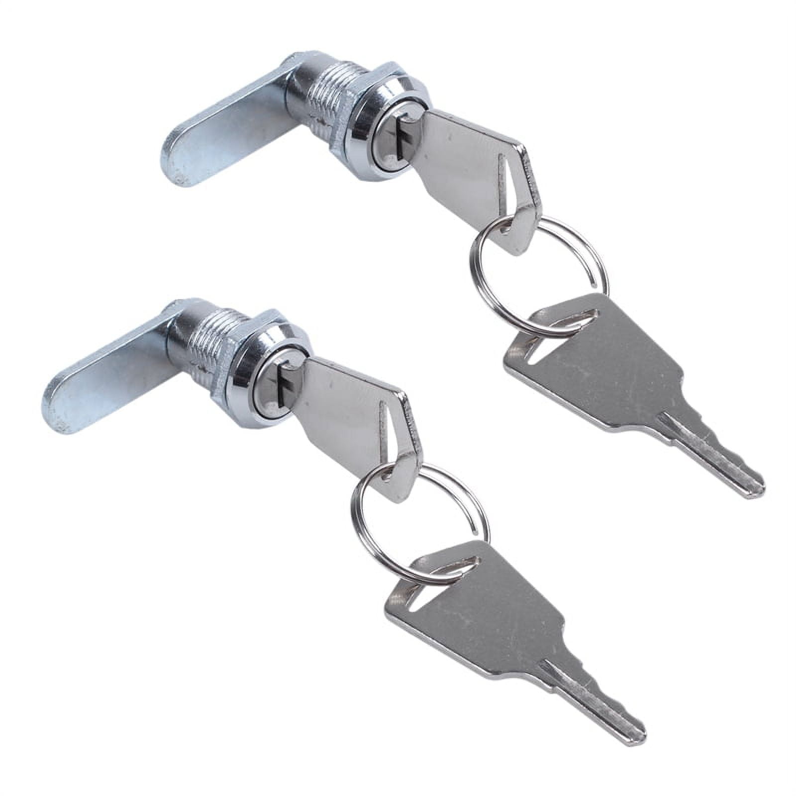2X Cam Lock Desk Drawer Lock 16MM + 2 Keys for Arcade Cupboard Mailbox