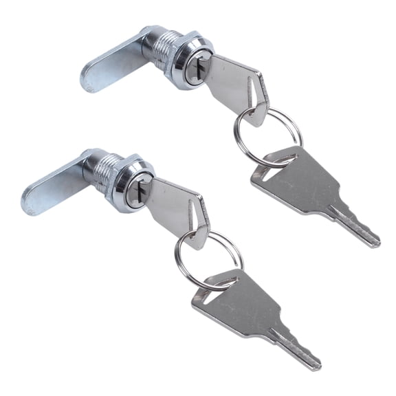 2X Cam Lock Desk Drawer Lock 16MM + 2 Keys for Cupboard Mailbox File Cabinet