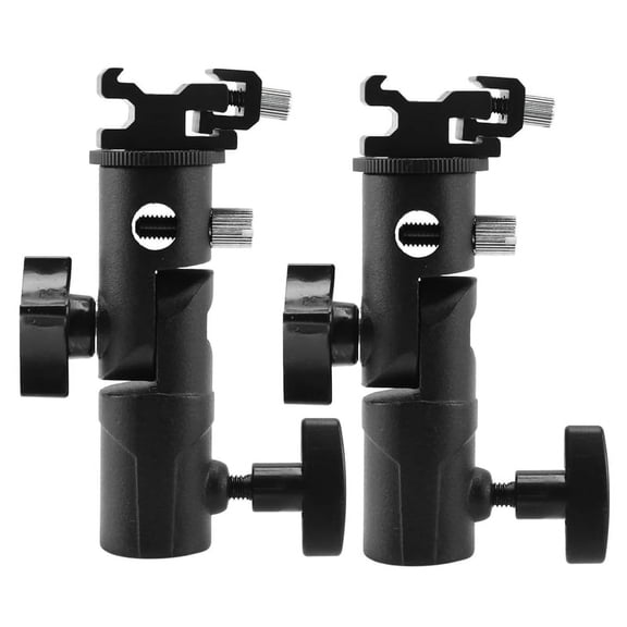2X Camera Flash Speedlite Mount, Mount Shoe Holder E Type for and Speedlite Flashe