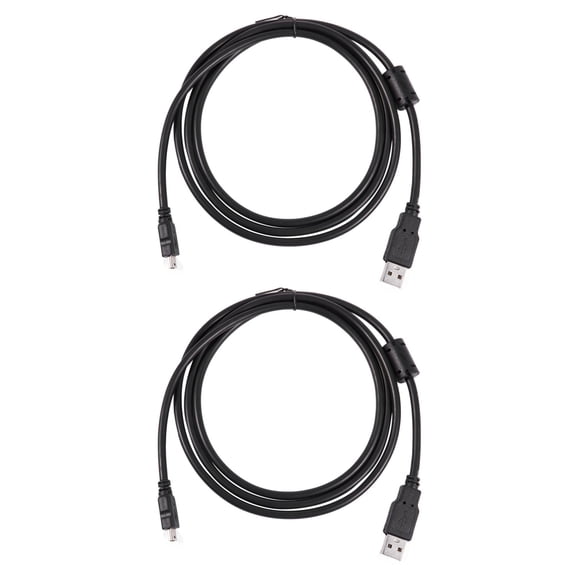 2X Camera USB Data Cable Cord Lead for D7000 D700 D300S D3100 -E4,2 x Camera Data Cable (Non-OEM),Black