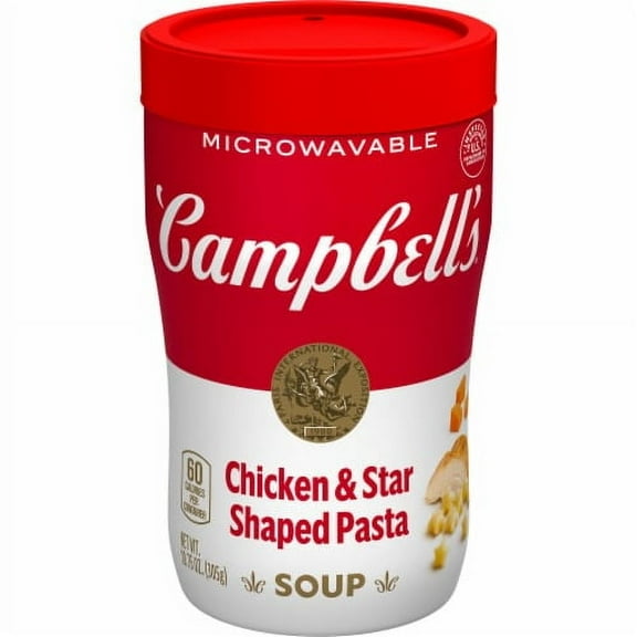 2X-Campbell's Sipping Soup Chicken Soup & Star Shaped Pasta Microwavable Cup - 10.75 oz