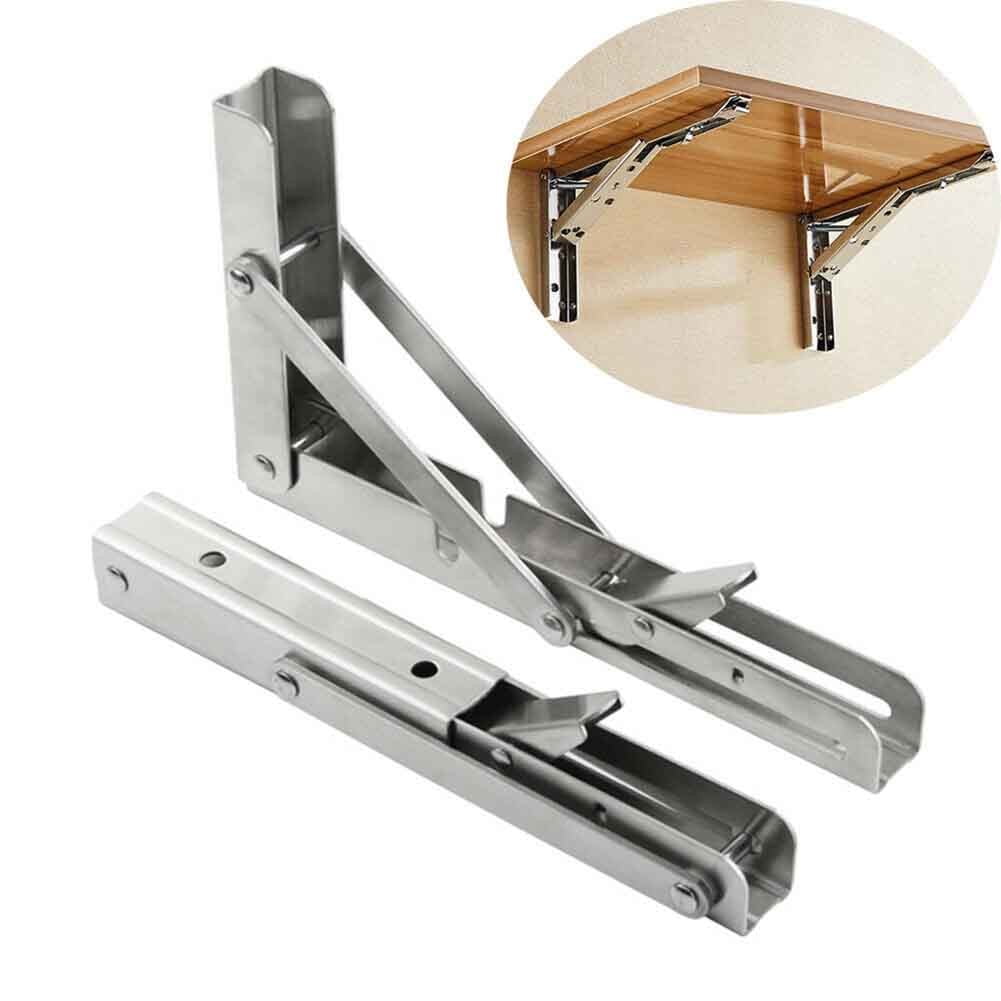 2X Campervan Folding Bracket Table Shelf Motorhome Caravan Stainless