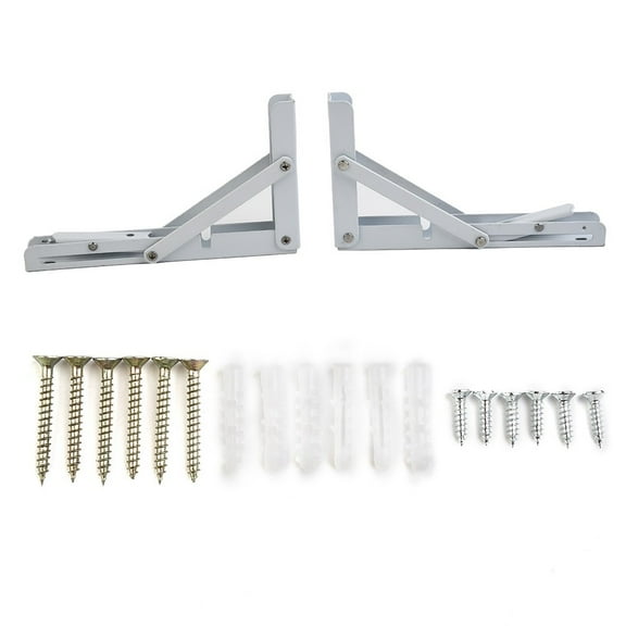 2X Campervan Folding Bracket Table Shelf Motorhome Caravan White Finish