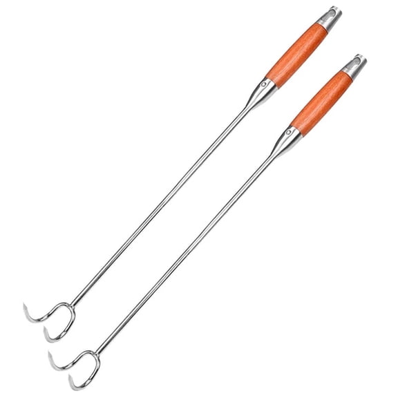 2X Camping Accessories Grill Hooks Meat for Restaurant Butcher Hook Practical Meat Hook Kitchen Tool,2 x meat hook