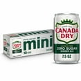 thumbnail image 1 of 2X - Canada Dry Zero Sugar Ginger Ale Soda Mini Cans 10 pk / 7.5 fl oz, 1 of 5