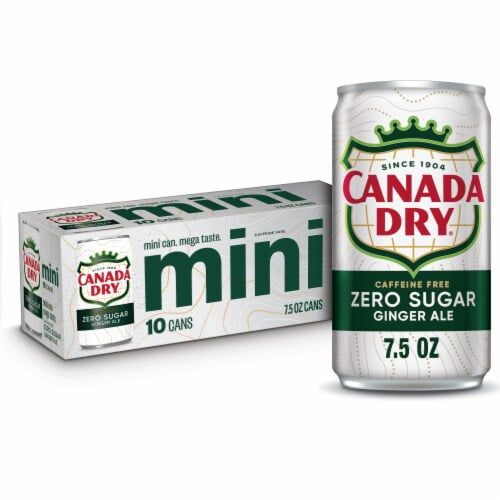 2X - Canada Dry Zero Sugar Ginger Ale Soda Mini Cans 10 pk / 7.5 fl oz