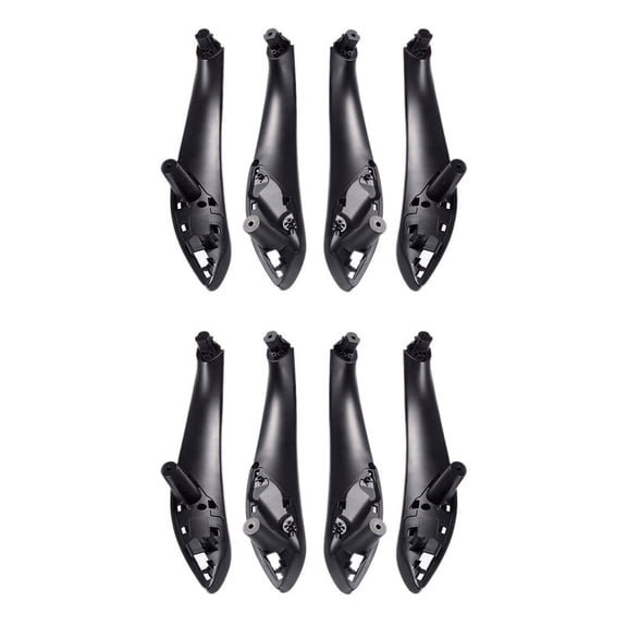 2X Car Accessories For- 3 Series F30 316D 318D F31 320I 325D 11-19 Inner Doors Panel Handle Pull Trim Cover (Black)